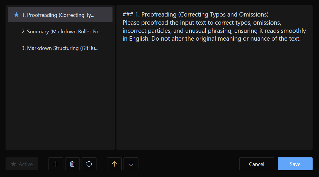 Prompt Editor